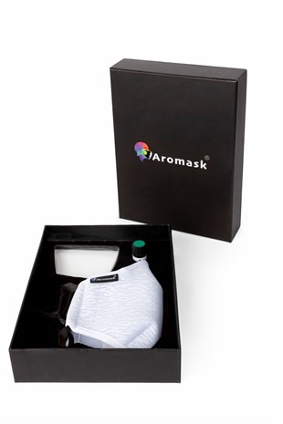 Aromask Okaliptüs Uçucu Yağ ve Pedli Beyaz Maske
