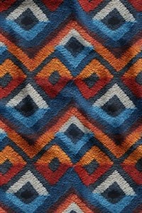 3D Etnik Kilim Desenli Dijital Baskılı Kumaş