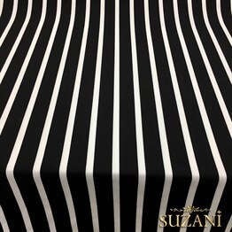 5x2cm Siyah Beyaz Çizgili Kumaş