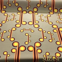 60lar Vintage Desenli Kumaş