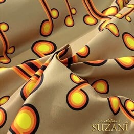 60lar Vintage Desenli Kumaş