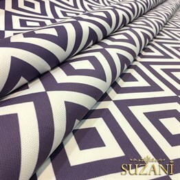 Açık Eflatun İç İçe Kareli Kumaş