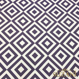 Açık Eflatun İç İçe Kareli Kumaş