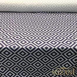 Açık Eflatun İç İçe Kareli Kumaş