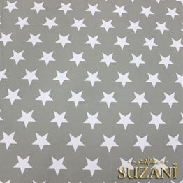 Açık Gri Düz Yıldızlı Kumaş