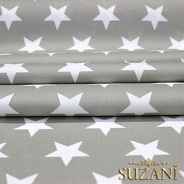 Açık Gri Düz Yıldızlı Kumaş