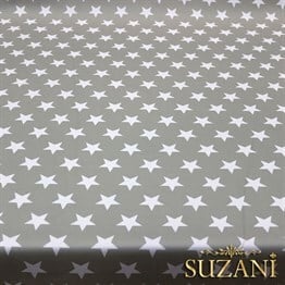 Açık Gri Düz Yıldızlı Kumaş