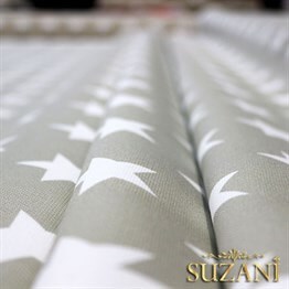 Açık Gri Düz Yıldızlı Kumaş