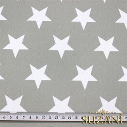 Açık Gri Düz Yıldızlı Kumaş