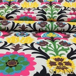 Açık Zemin Üzeri Goblen Desenli Kumaş