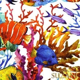 Akvaryum Desenli Kumaş
