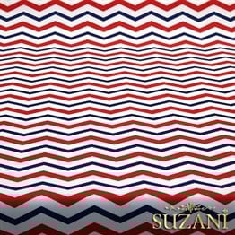 Bahriyeli Zigzag Desenli Kumaş