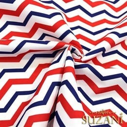 Bahriyeli Zigzag Desenli Kumaş