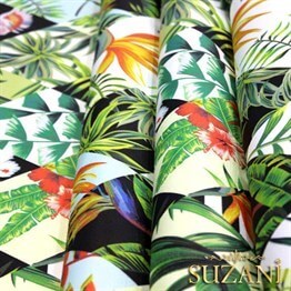 Baklava Papağan Desenli Kumaş