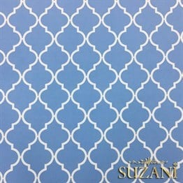 Bebe Mavi Üzeri Moroccan Desenli Kumaş