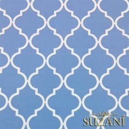 Bebe Mavi Üzeri Moroccan Desenli Kumaş