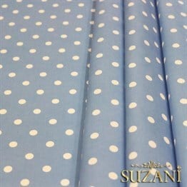 Bebe Mavi Zemin Küçük Puanlı Kumaş