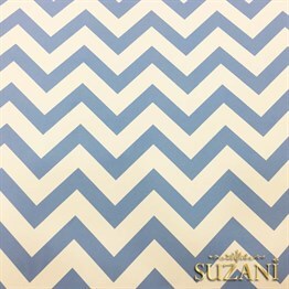 Bebe Mavi Zigzag Döşemelik Kumaş