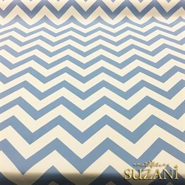 Bebe Mavi Zigzag Döşemelik Kumaş