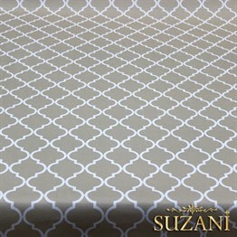 Bej Zemin Üzeri Moroccan Desenli Kumaş