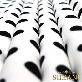 Beyaz Üzeri Siyah Büyük Puanlı Kumaş