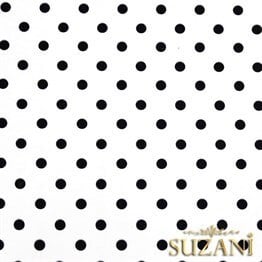 Beyaz Üzeri Siyah Küçük Puanlı Kumaş