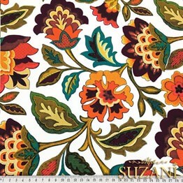 Beyaz Zemin Goblen Desenli Kumaş