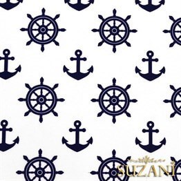 Çapa Dümen Desenli Kumaş