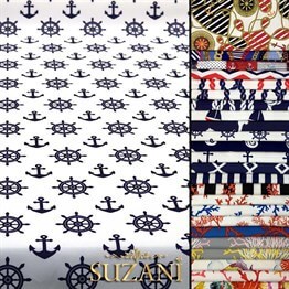 Çapa Dümen Desenli Kumaş