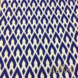 Çivit Mavi İkat Kumaş