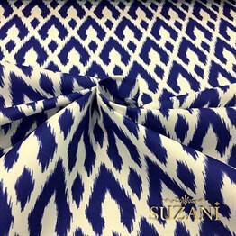 Çivit Mavi İkat Kumaş