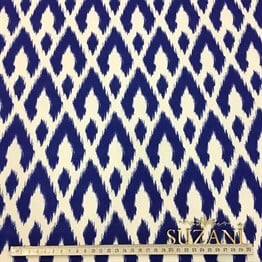 Çivit Mavi İkat Kumaş