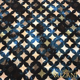 Çivit Mavi Yıldızlı Kumaş