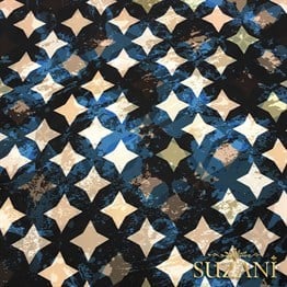 Çivit Mavi Yıldızlı Kumaş