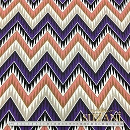 Eflatun Pembe Zigzag Kumaş