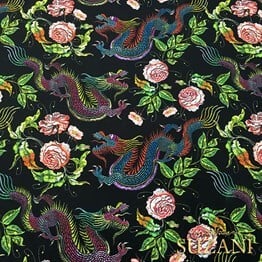 Ejderha Desenli Döşemelik Kumaş