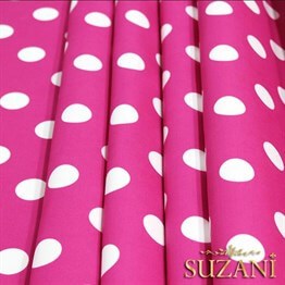 Fuşya Büyük Puanlı Kumaş