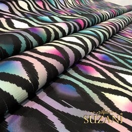 Fuşya Mavi Baklava İkat Kumaş