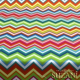 Gökkuşağı Zigzag Desenli Kumaş