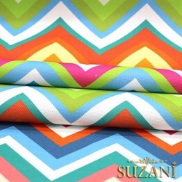 Gökkuşağı Zigzag Desenli Kumaş