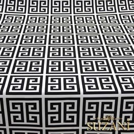 Greek Key Desenli Kumaş