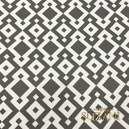 Gri Beyaz Geometrik Dijital Baskılı Kumaş