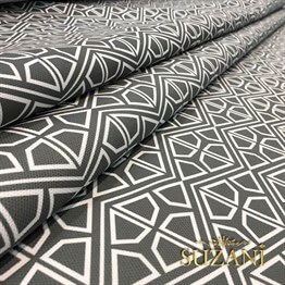 Gri Geometrik Kumaş