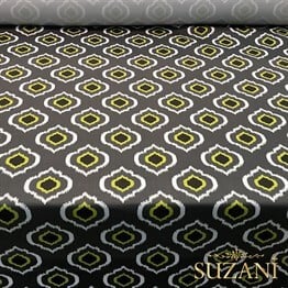 Gri İkat Göz Desenli Kumaş