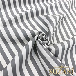 Gri İnce Çizgili Kumaş