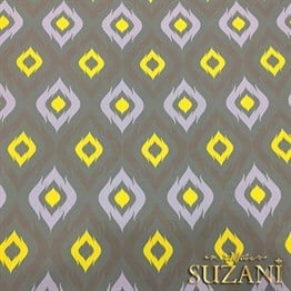 Gri Kahve Göz Desenli Kumaş