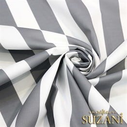 Gri Kalın Çizgili Kumaş