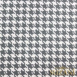 Gri Küçük Kazayağı Desenli Kumaş