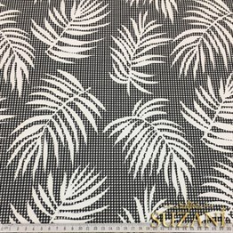 Gri Yapraklı Kumaş