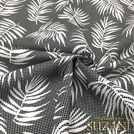 Gri Yapraklı Kumaş